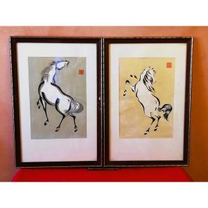 Une paire d'estampes JAPON
