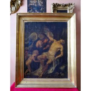 Huile sur panneau 17ème siècle