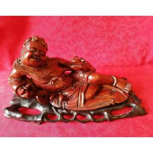 Divinité Asiatique en bois  
