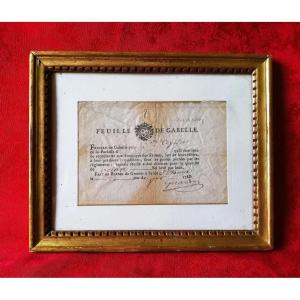 Gabelle Sheet 1789