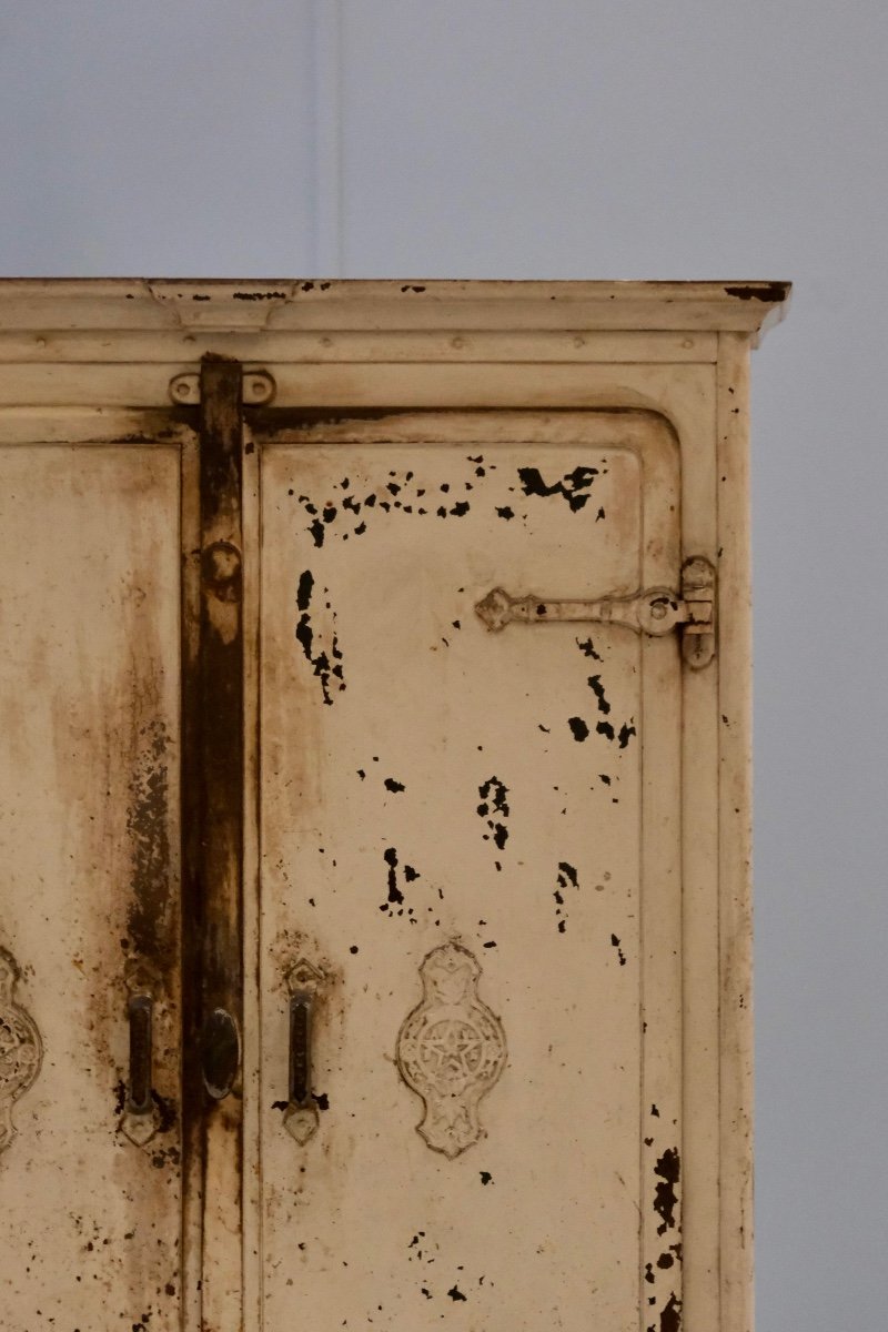 Rare Cast Iron Cabinet Dated 1847-photo-2