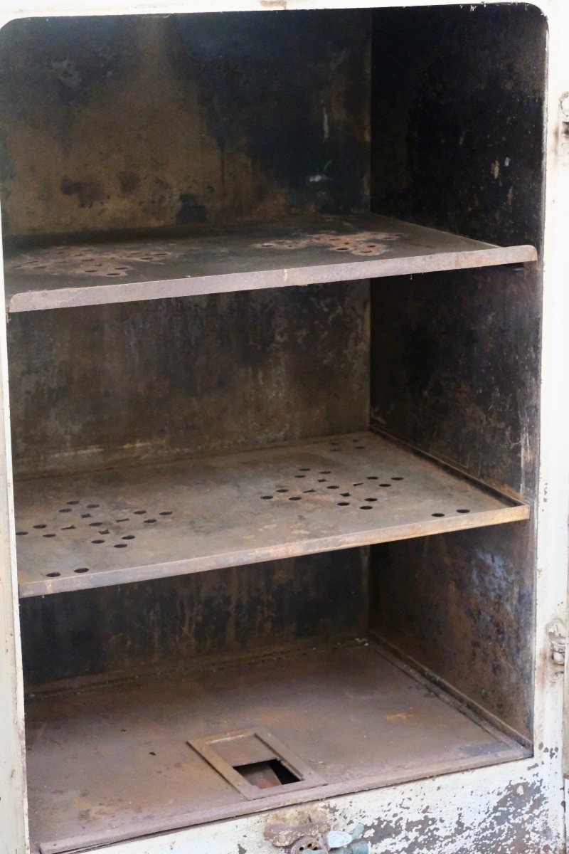 Rare Cast Iron Cabinet Dated 1847-photo-2
