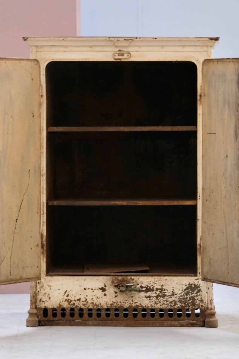 Rare Cast Iron Cabinet Dated 1847-photo-7