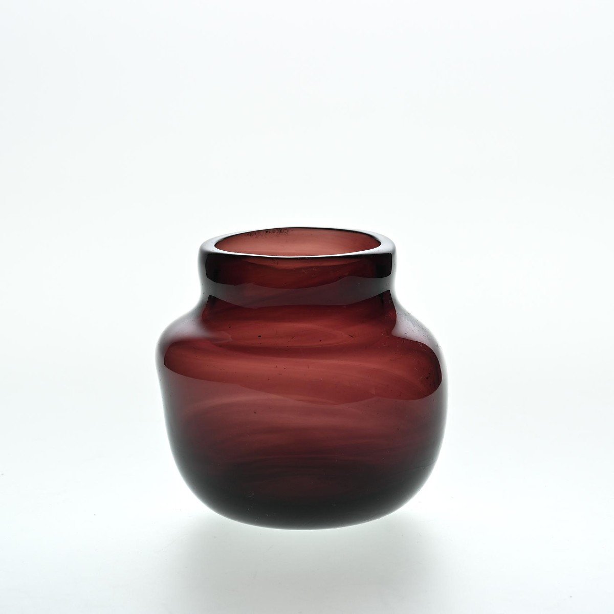 Suite De Cinq Vases Pourpres Par Claude Morin, Circa 1980-photo-6