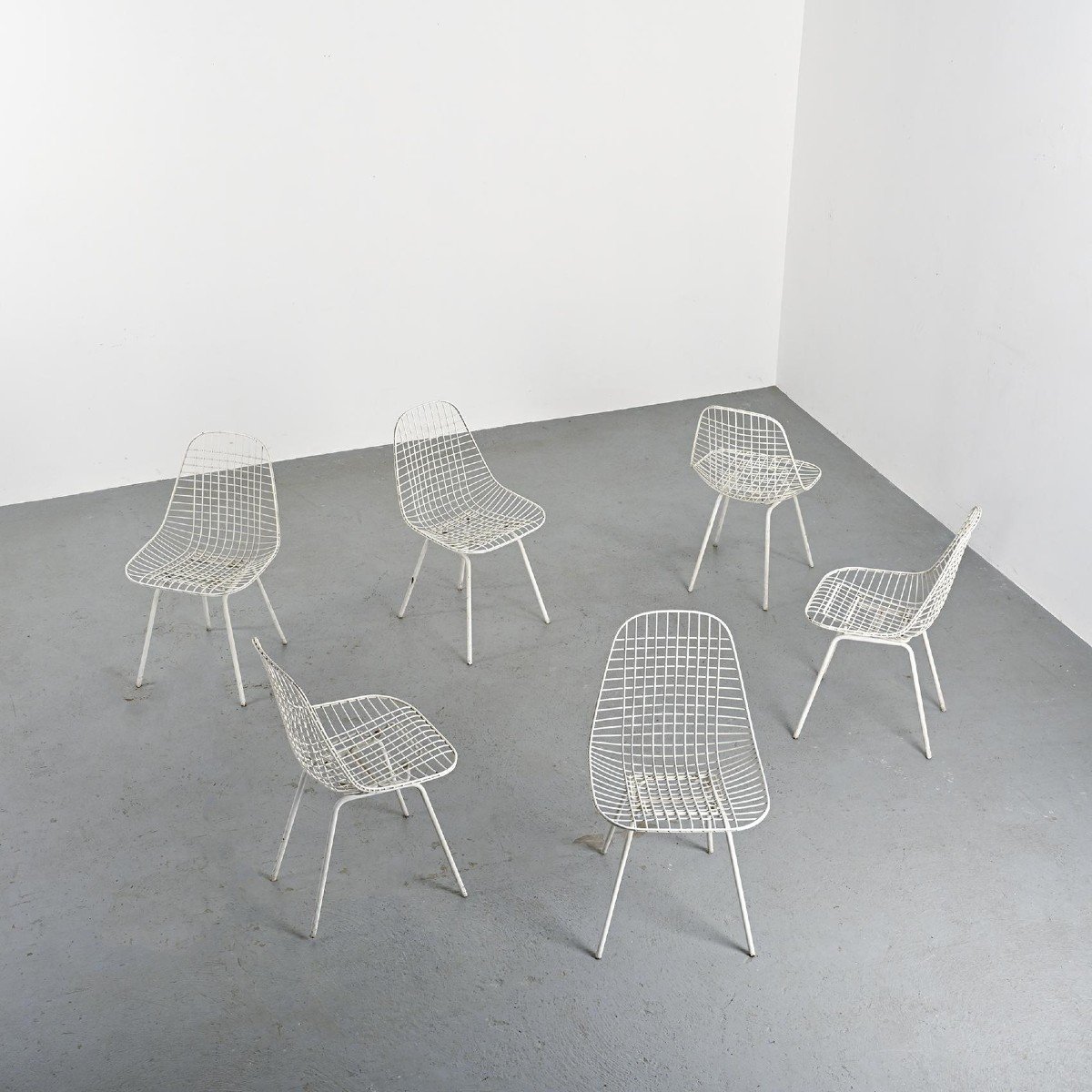 Set Of 6 Charles & Ray Eames Bikini Chairs For Herman Miller, 1951 -photo-2