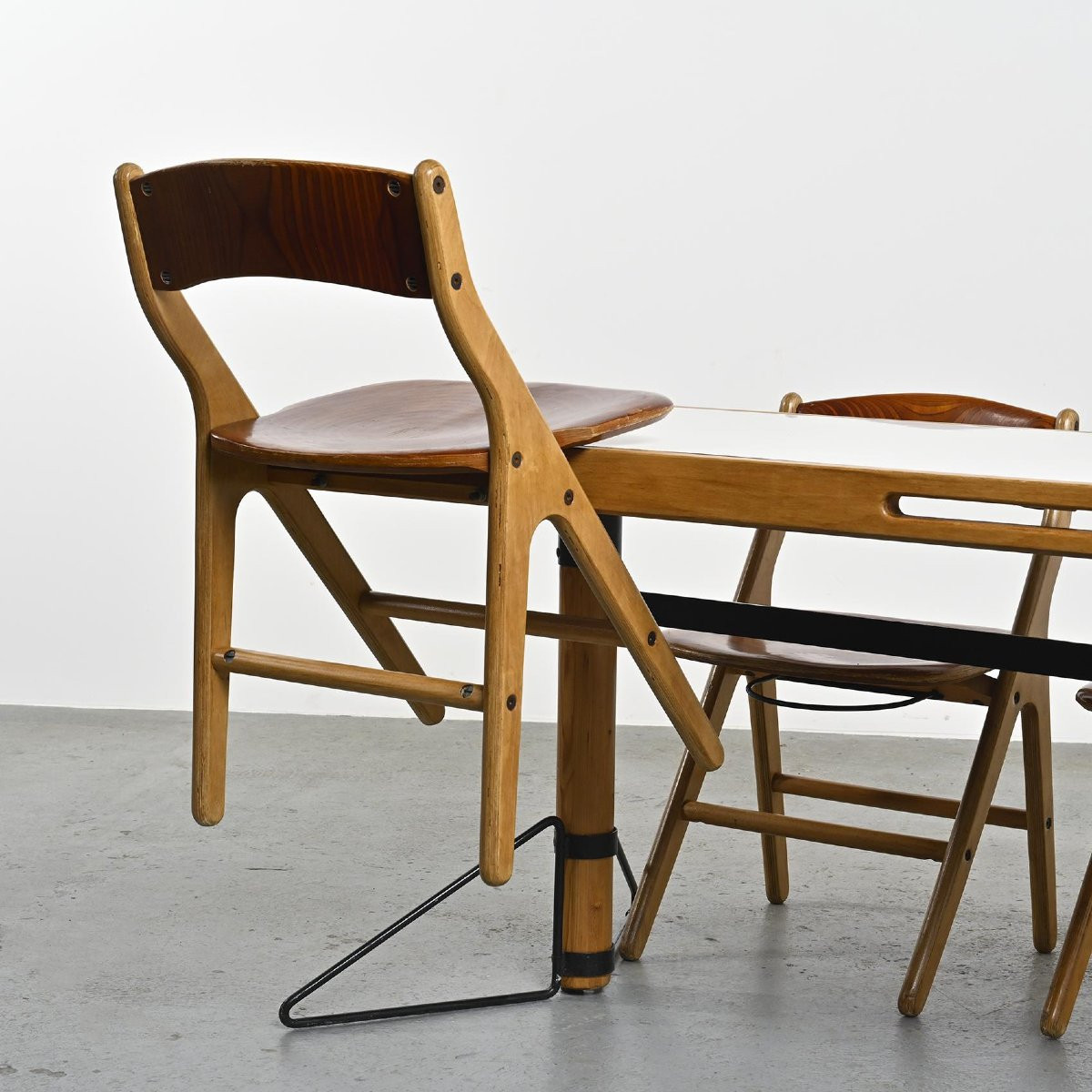  Dining Set By Marc Held For Bessière, Ibm Montpellier 1983 -photo-3