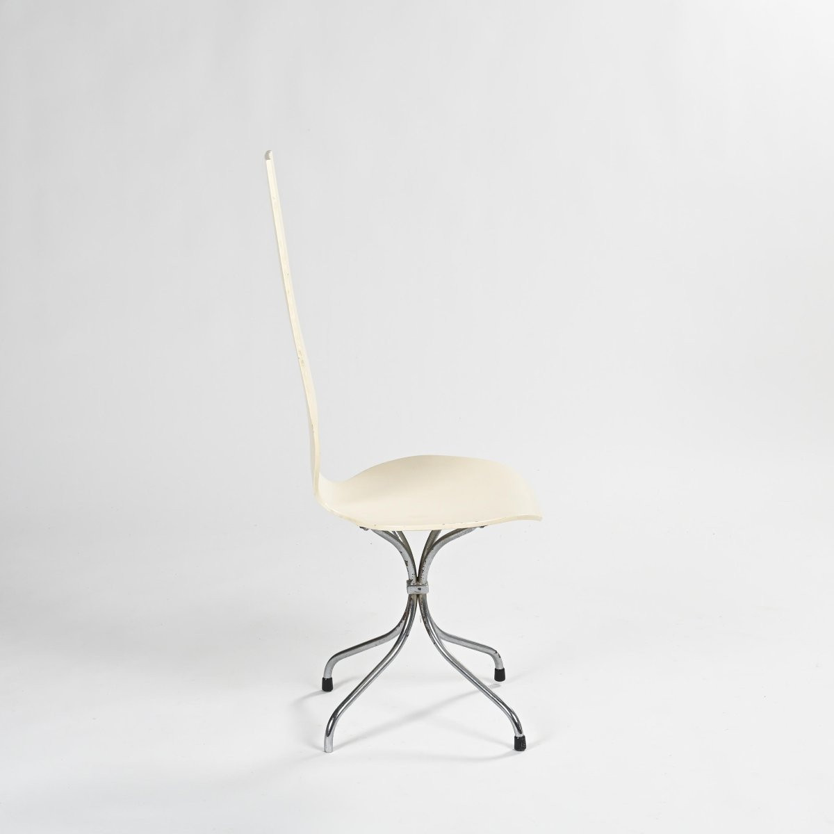  Paire de chaises M352 Lyre en contreplaqué moulé, Theo Häberli, 1968 -photo-4