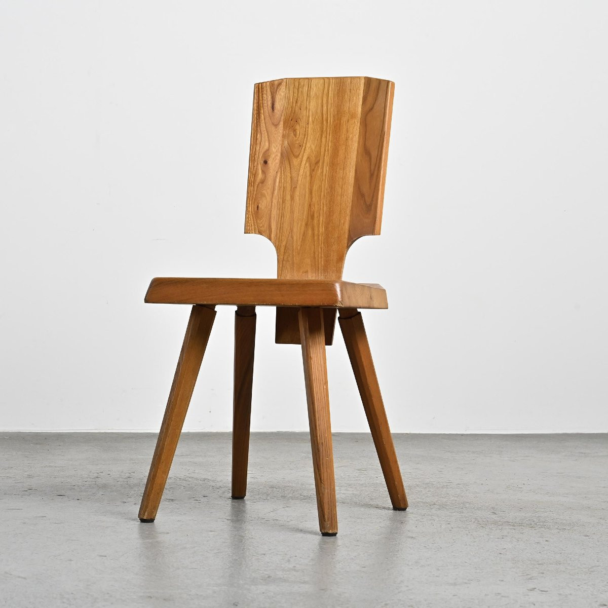 Set Of 4 S28 Model Chairs By Pierre Chapo, France Circa 1965 -photo-5