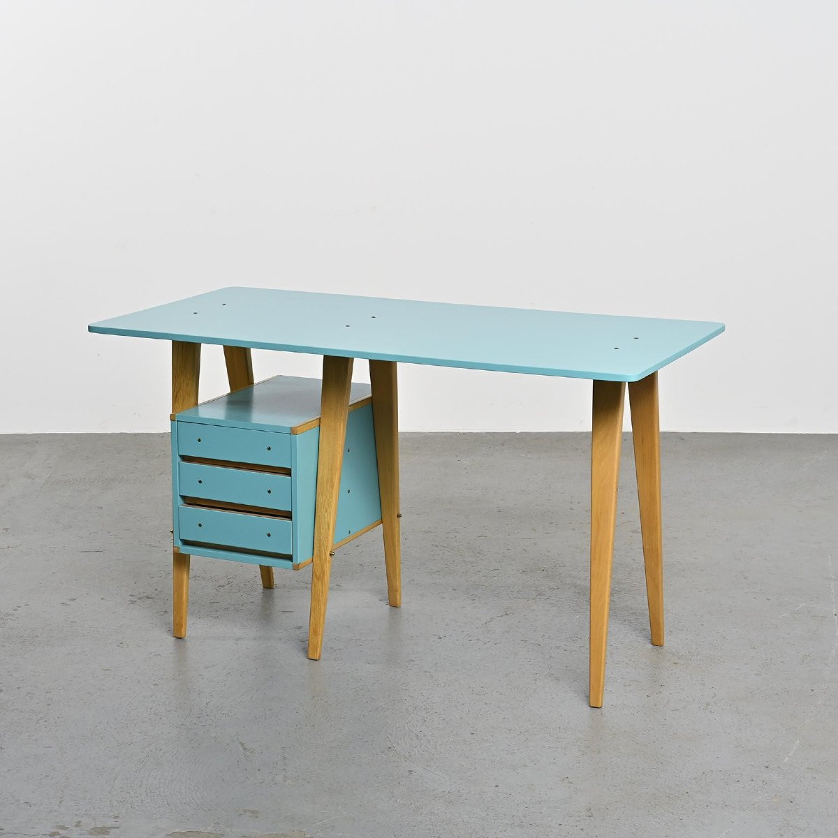 Bureau et chaise par André Sornay, Sornay Meubles Lyon 1955-photo-2