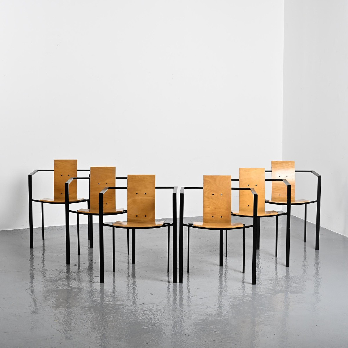 Suite Of Six Trix Chairs By Karl Friedrich Förster For Kff Design, Germany Circa 1988
