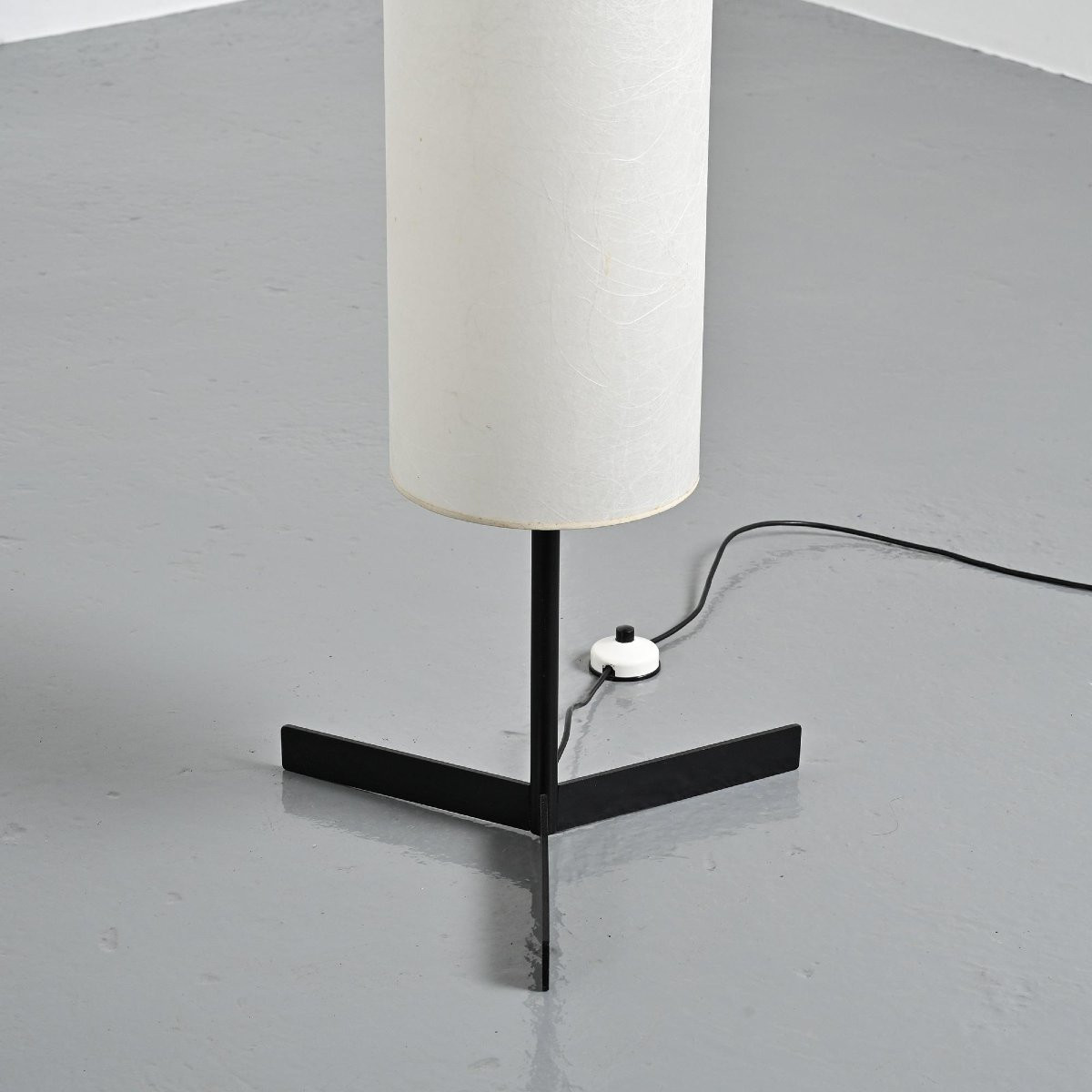Rice Paper Floor Lamp Attributed To Temde, Circa 1970-photo-2