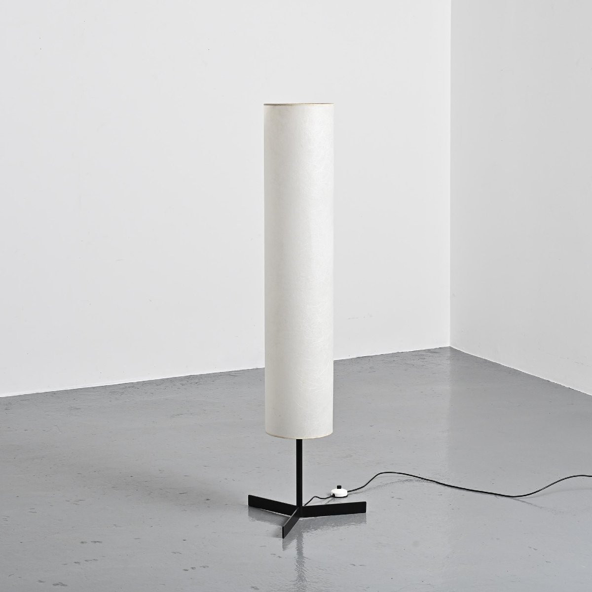 Rice Paper Floor Lamp Attributed To Temde, Circa 1970-photo-4