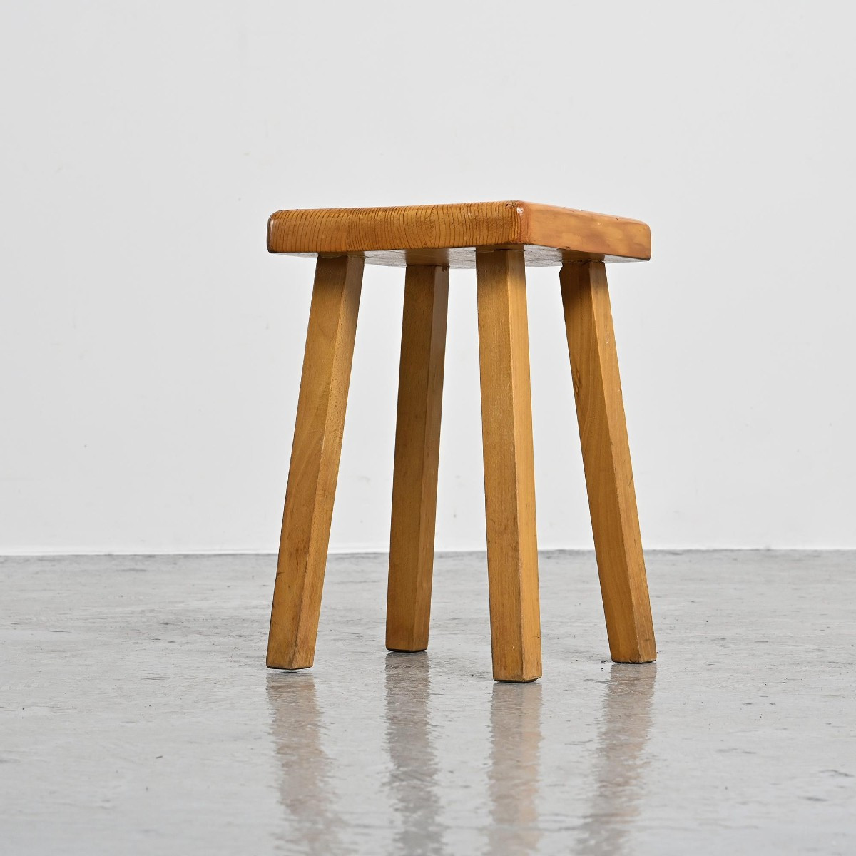 Vintage Stool By Charlotte Perriand, Les Arcs, France