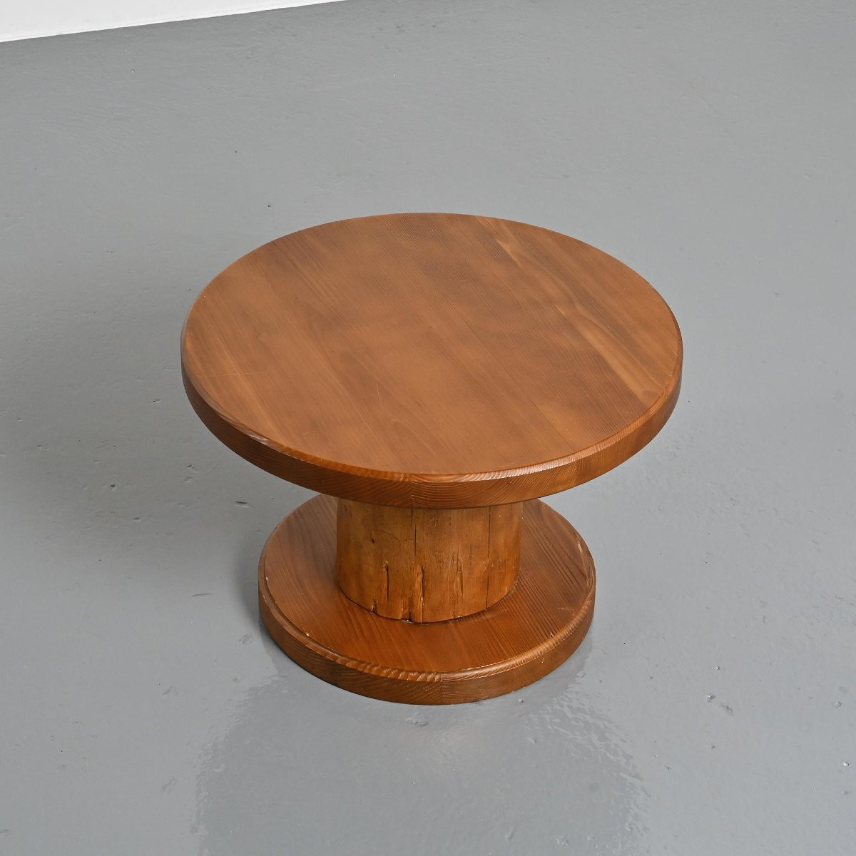 Table basse circulaire, Art Populaire 1960-photo-3