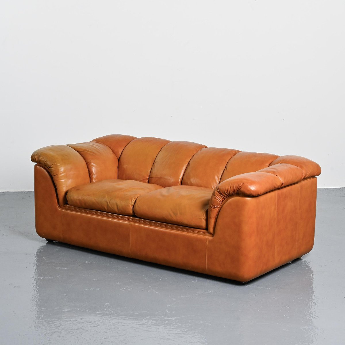  Leather Cocker Sofa, Franco Bresciani For Poltrona Frau, 1970s-photo-3