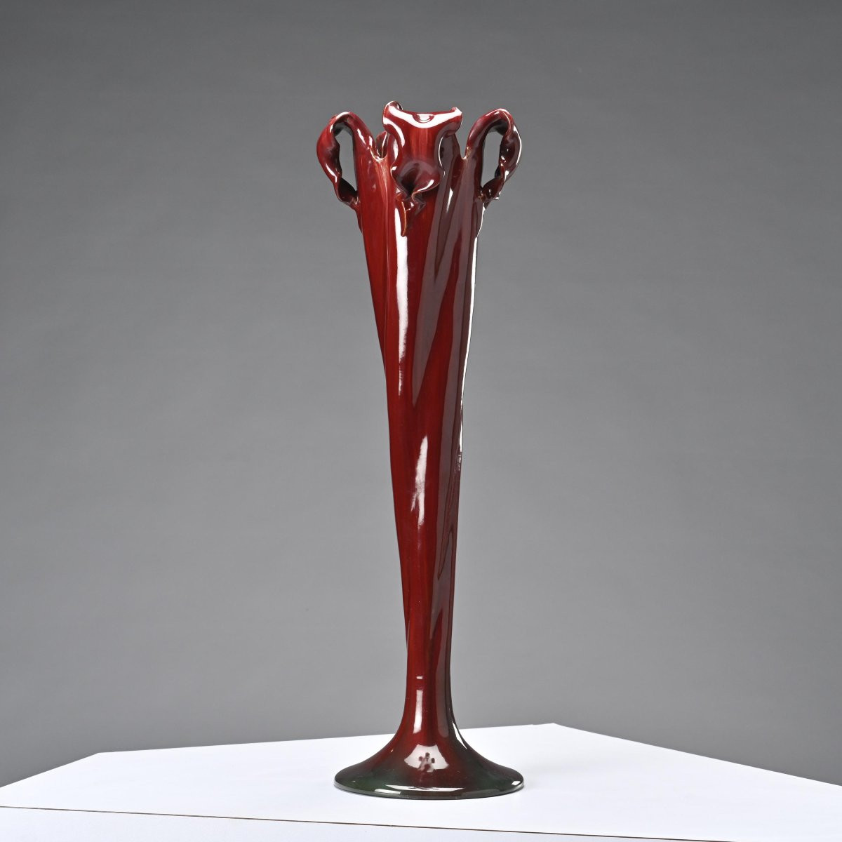 Paire de vases en céramique émaillée par Delphin Massier, France, fin XIXe siècle-photo-2