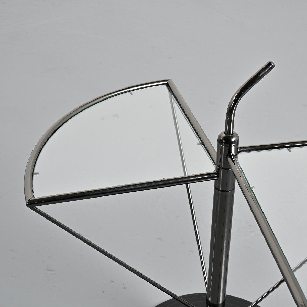 Table basse Dardo en verre et métal par OMA, Italie, circa 1980-photo-4