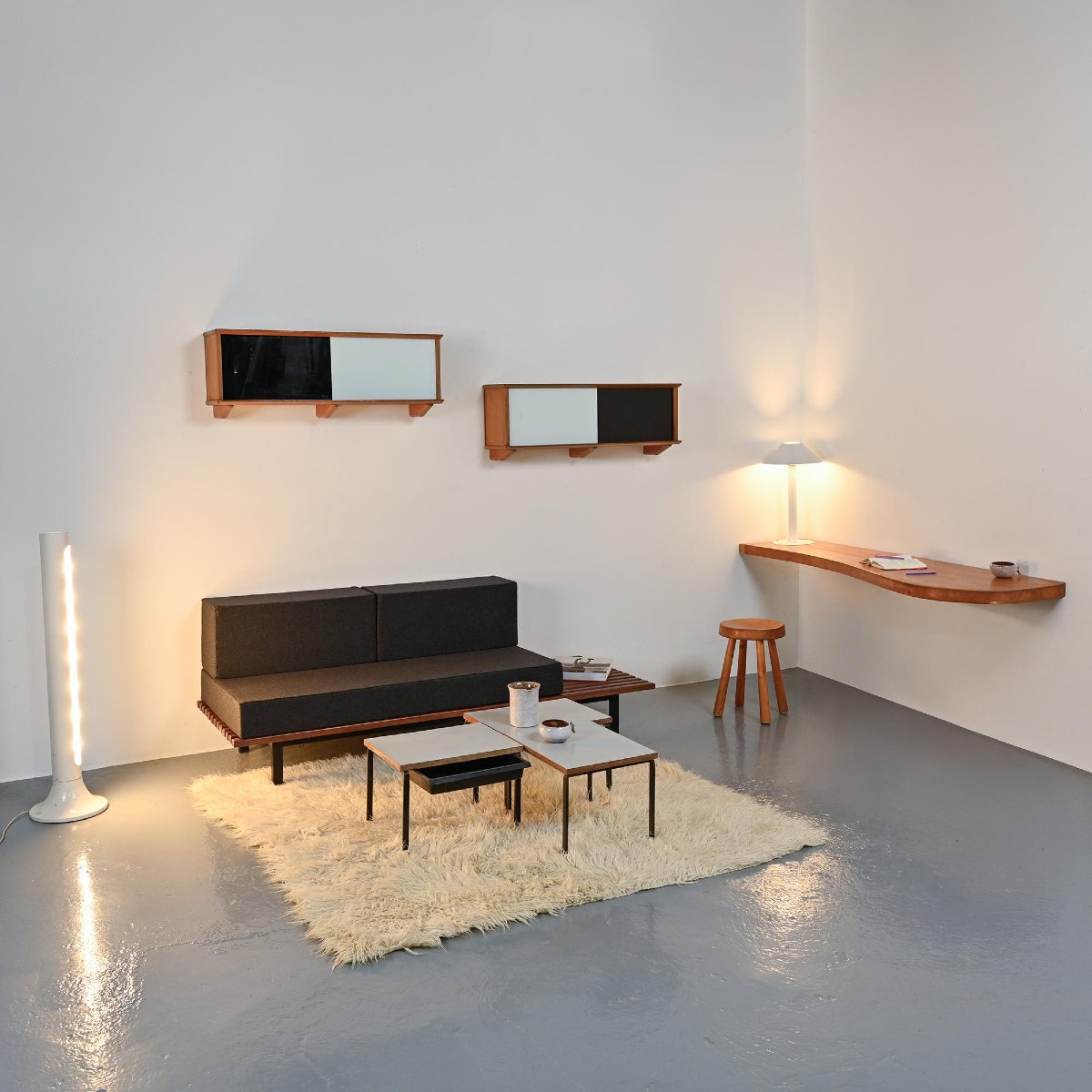 Charlotte Perriand Banquette Cansado en acajou, circa 1962-photo-6