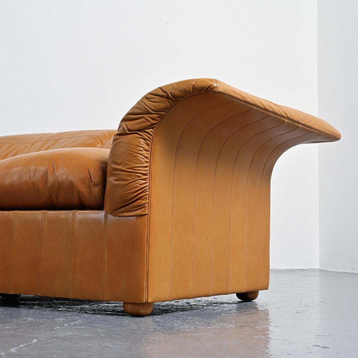 Pair Of Loto Leather Sofas By Luigi Massoni For Poltrona Frau, Italy, 1976-photo-3