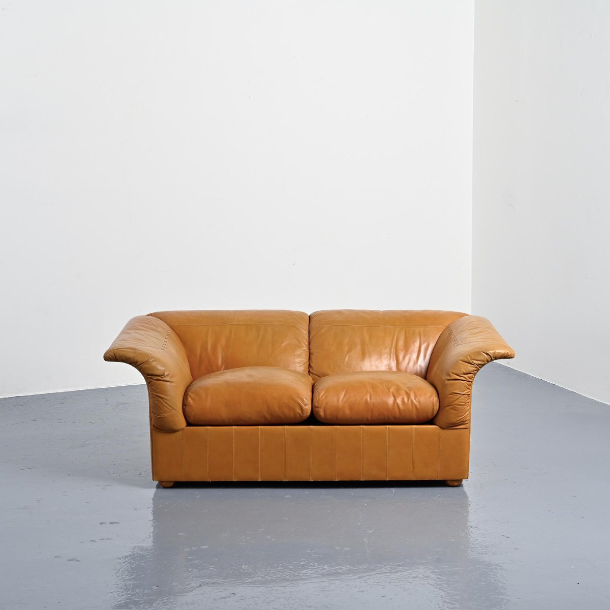 Pair Of Loto Leather Sofas By Luigi Massoni For Poltrona Frau, Italy, 1976-photo-1