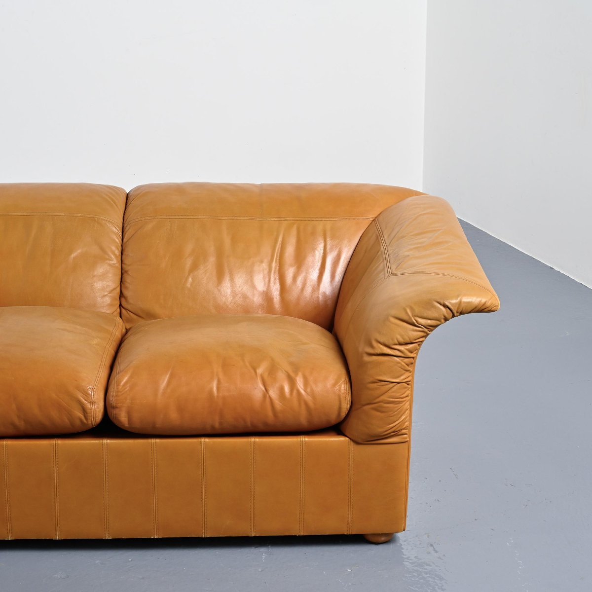 Pair Of Loto Leather Sofas By Luigi Massoni For Poltrona Frau, Italy, 1976-photo-2
