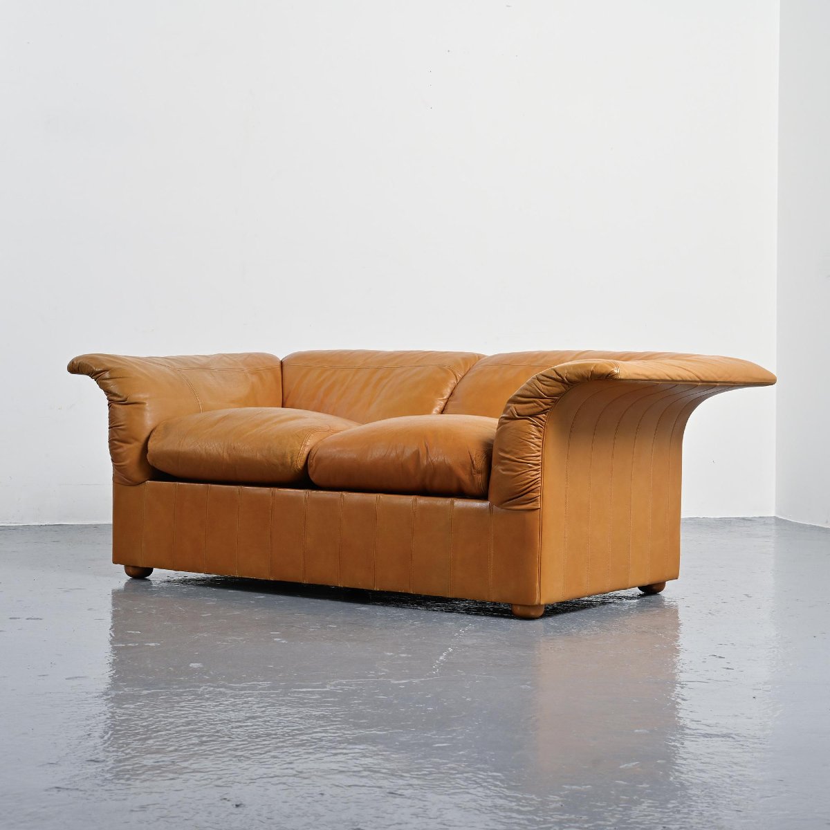 Pair Of Loto Leather Sofas By Luigi Massoni For Poltrona Frau, Italy, 1976-photo-7