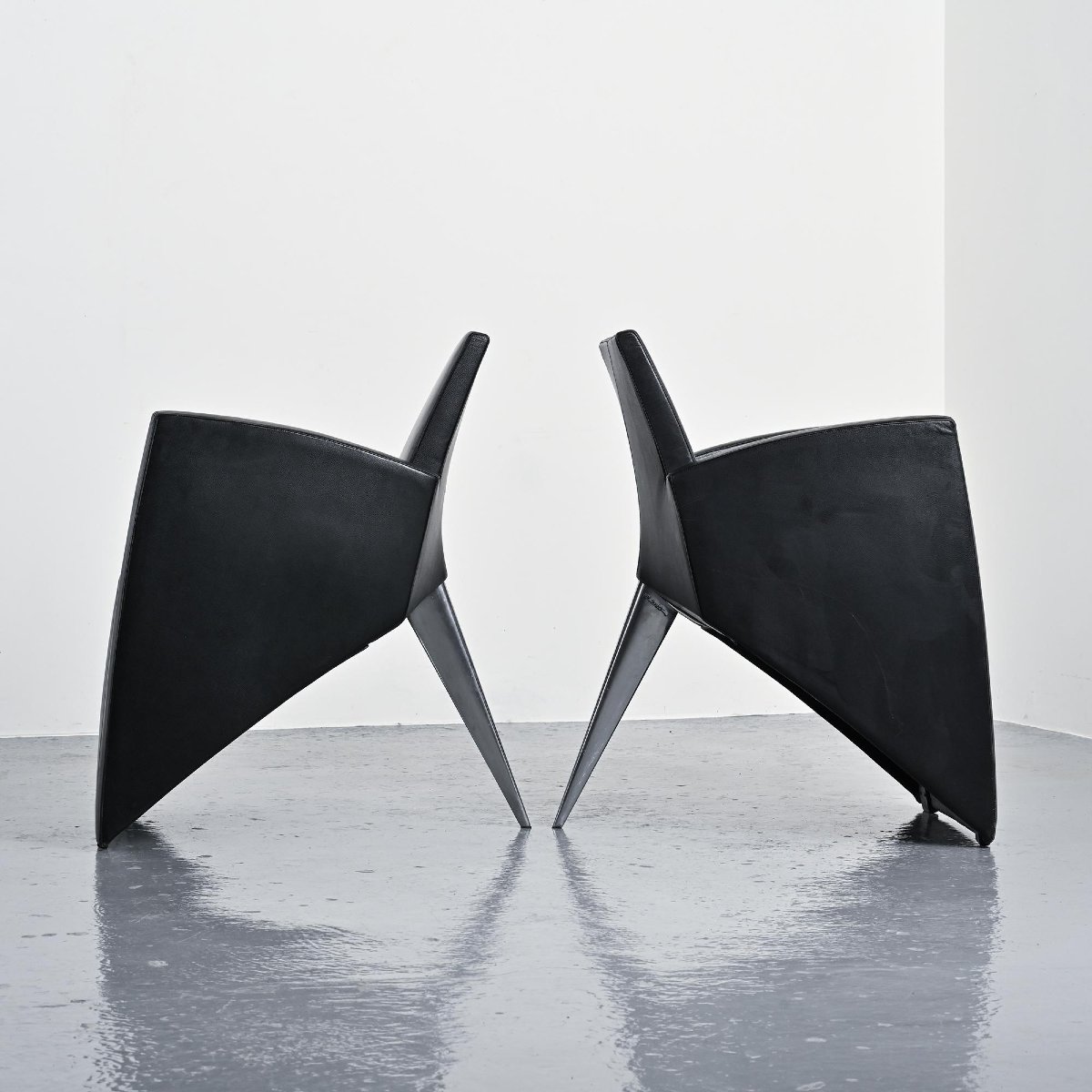 Pair Of J. Lang Armchairs Designed By Philippe Starck, Driade 1987 -photo-3