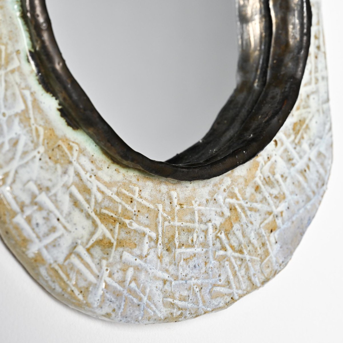 Ceramic Mirror By Jean-pierre Viot, France, Circa 1970-photo-4