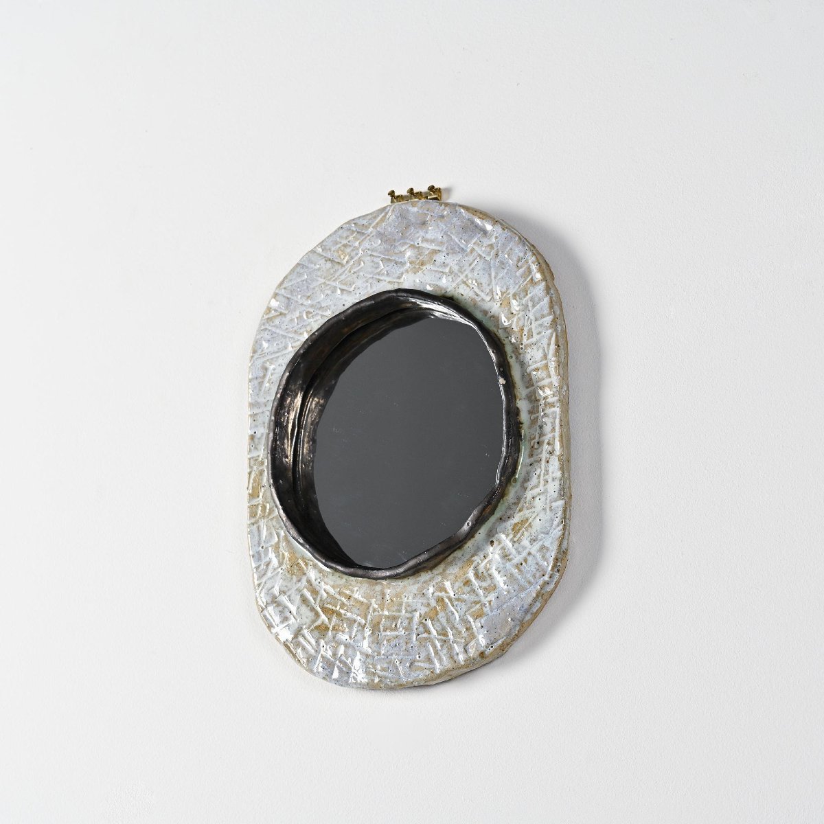 Ceramic Mirror By Jean-pierre Viot, France, Circa 1970