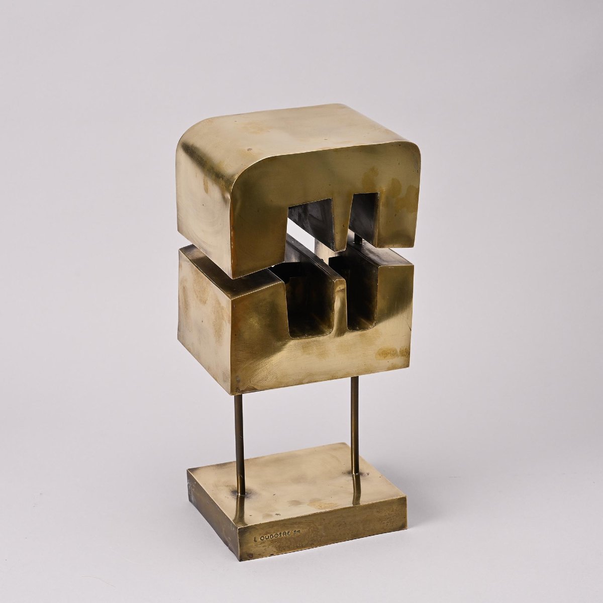 Brass Sculpture By Lyse Oudoire, France, 1970s-photo-2