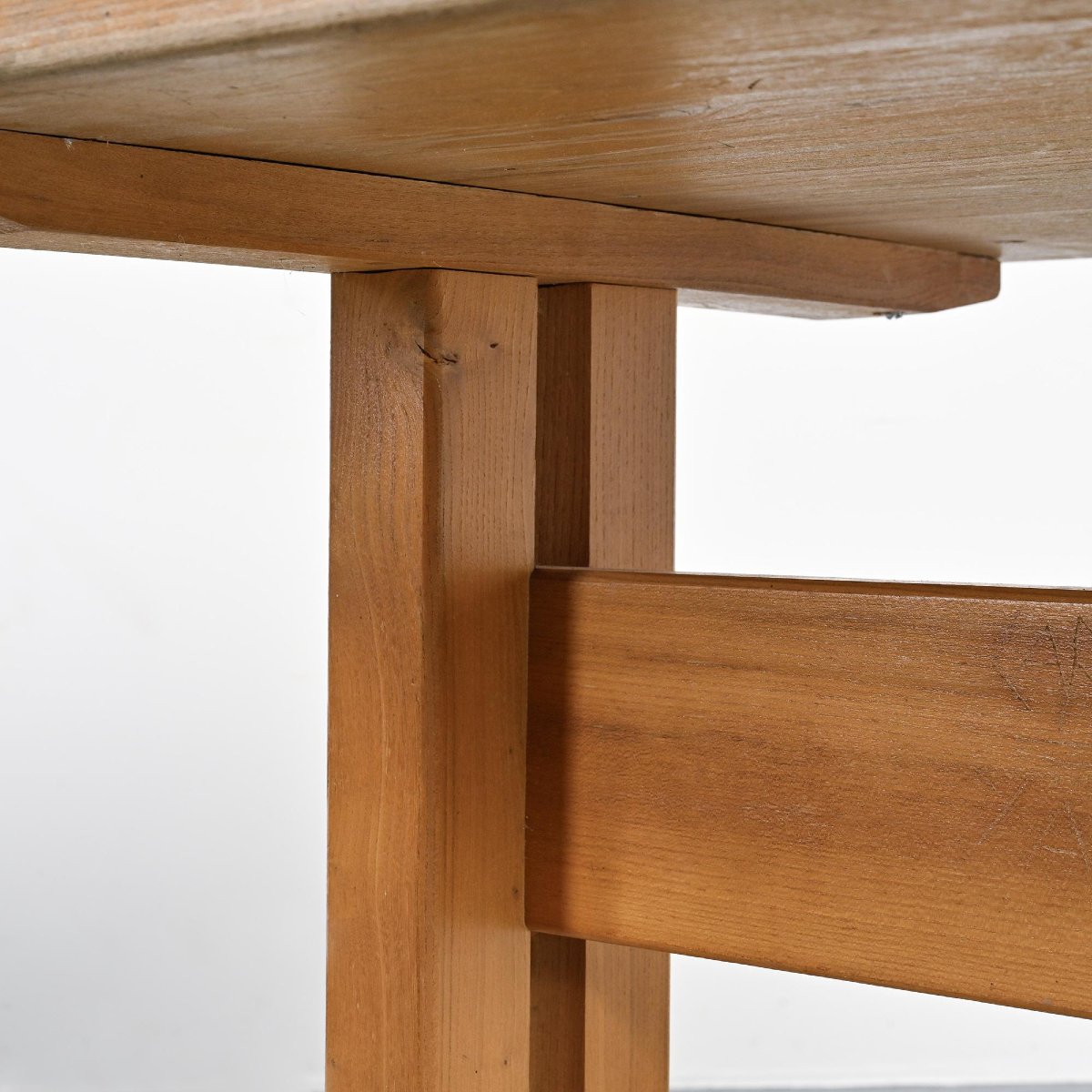 Solid Elm Table, Les Arcs, France.-photo-6
