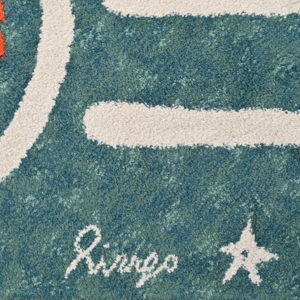 Tapis Ringo Starr Ring O par Richard Starkey, Ege Axminster, 1988-photo-2