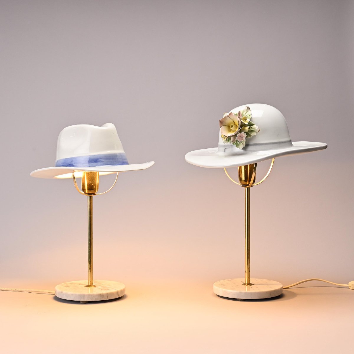 Paire de lampes, Italie, années 1970