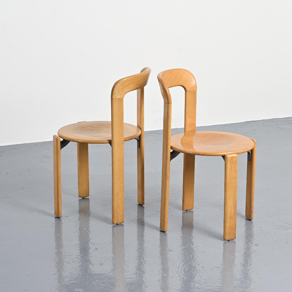 Paire de chaises vintage par Bruno Rey, Dietiker Switzerland -photo-3