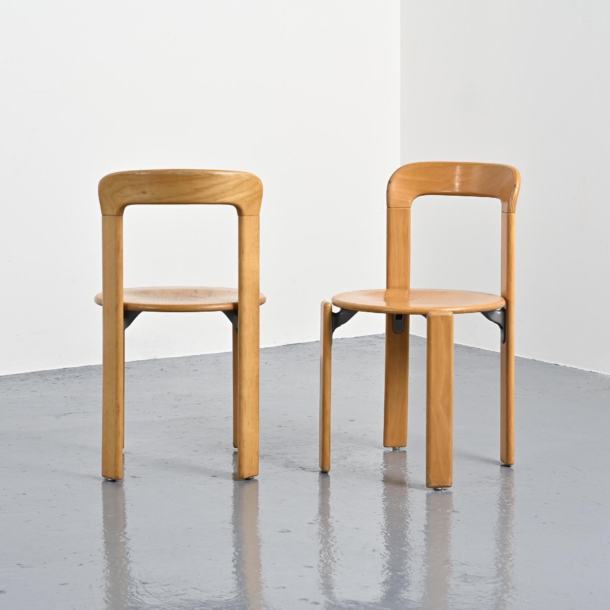 Paire de chaises vintage par Bruno Rey, Dietiker Switzerland -photo-4