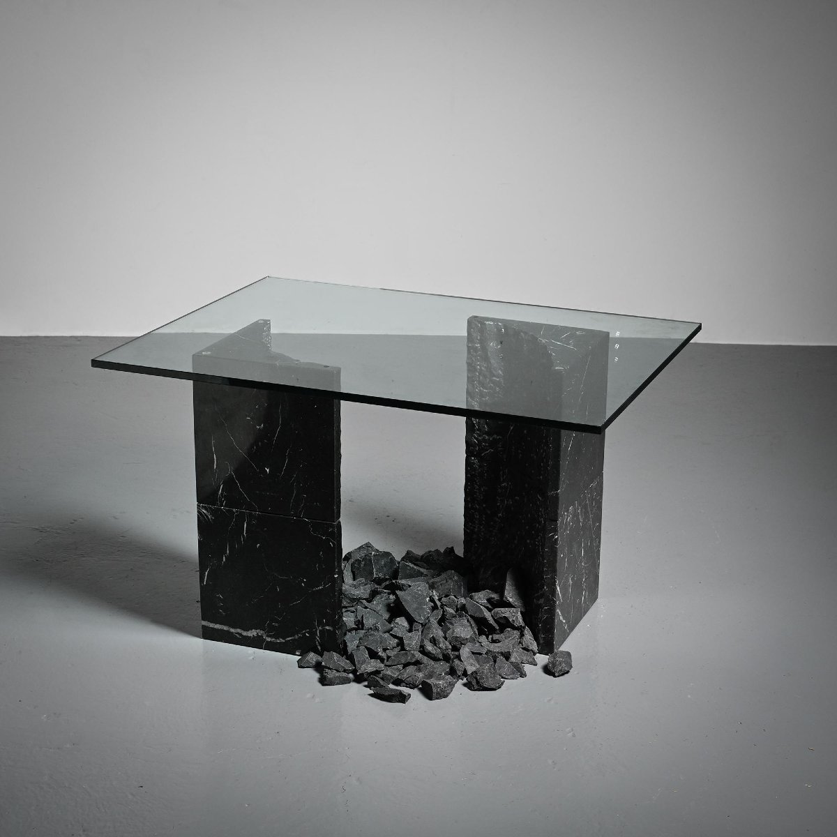 "carrara Quarry" Table By James Wines For Casigliani, Italy, 1989