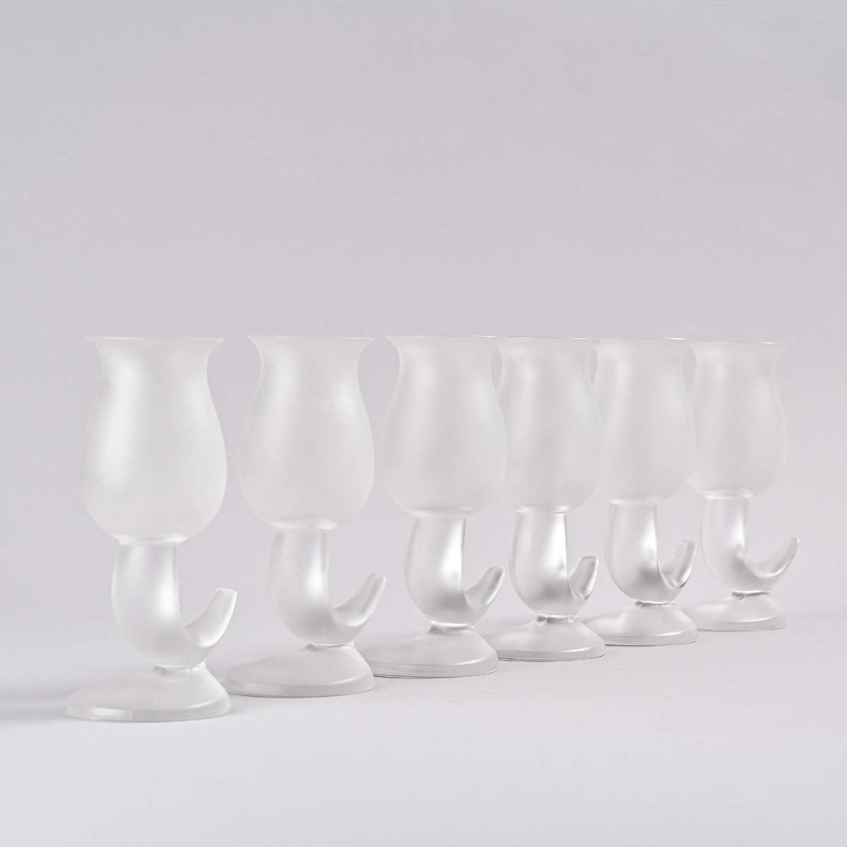 Suite de 6 verres « Fish » par Frank Gehry, Swid Powell, 1990-photo-3