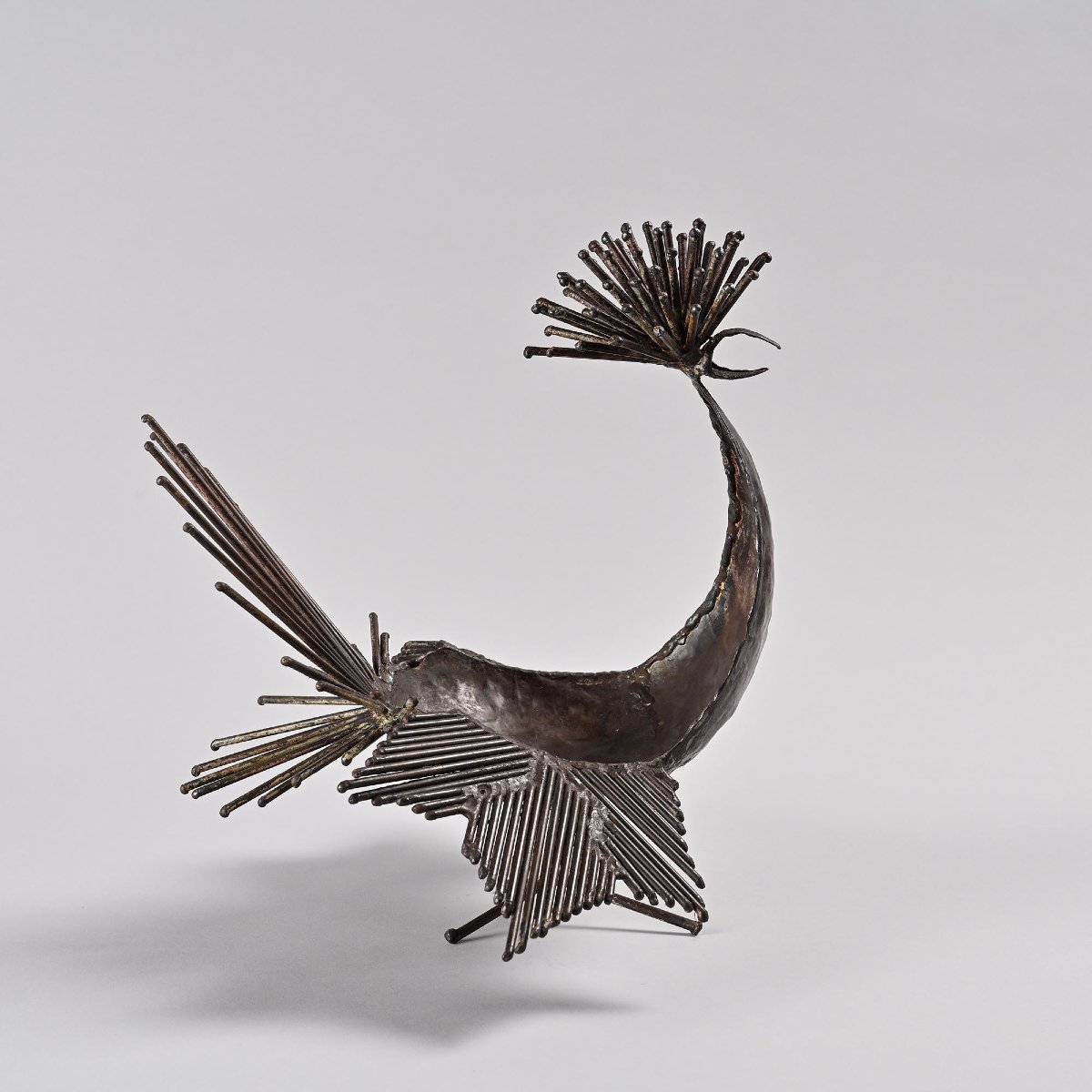 "rooster" Sculpture By Michel Anasse, France, Circa 1960 -photo-2