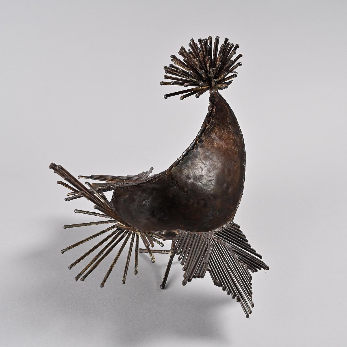 "rooster" Sculpture By Michel Anasse, France, Circa 1960 -photo-2