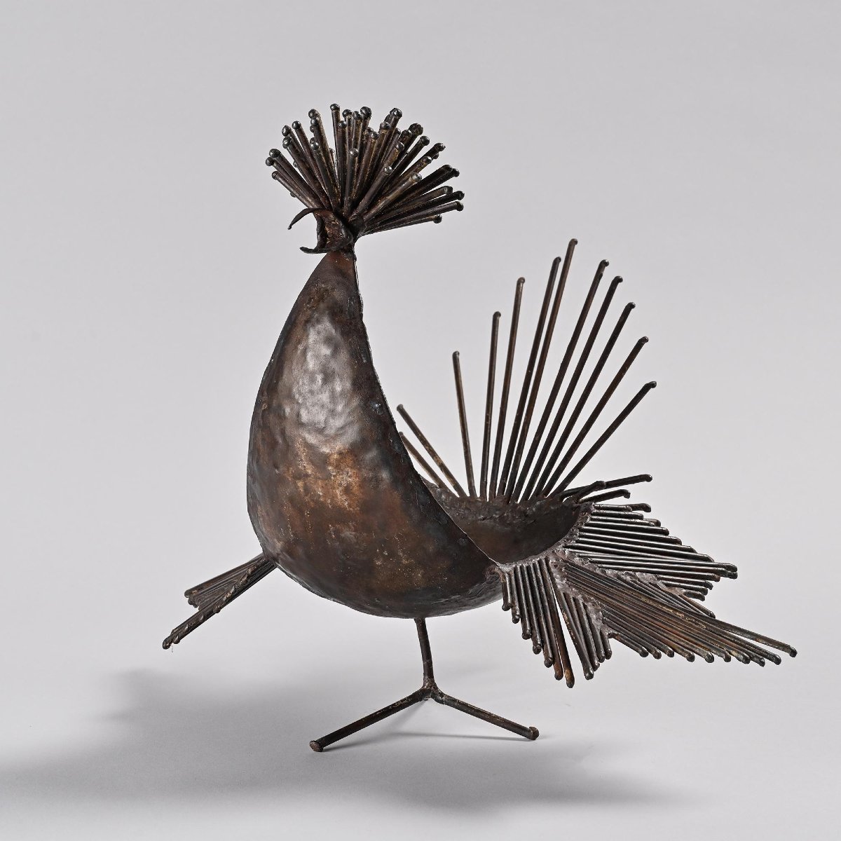 "rooster" Sculpture By Michel Anasse, France, Circa 1960 -photo-4