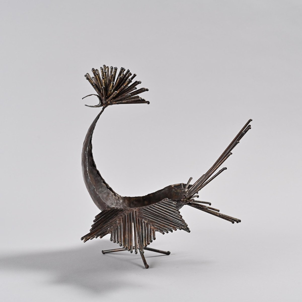 "rooster" Sculpture By Michel Anasse, France, Circa 1960 -photo-5