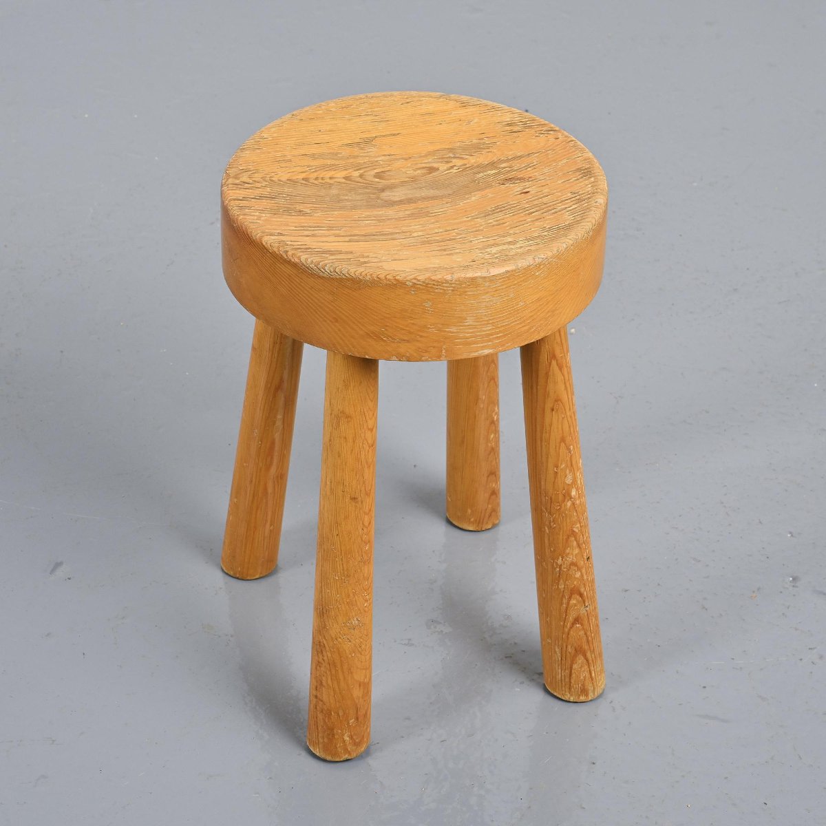 Tabouret en pin massif, Charlotte Perriand années 1960-photo-5