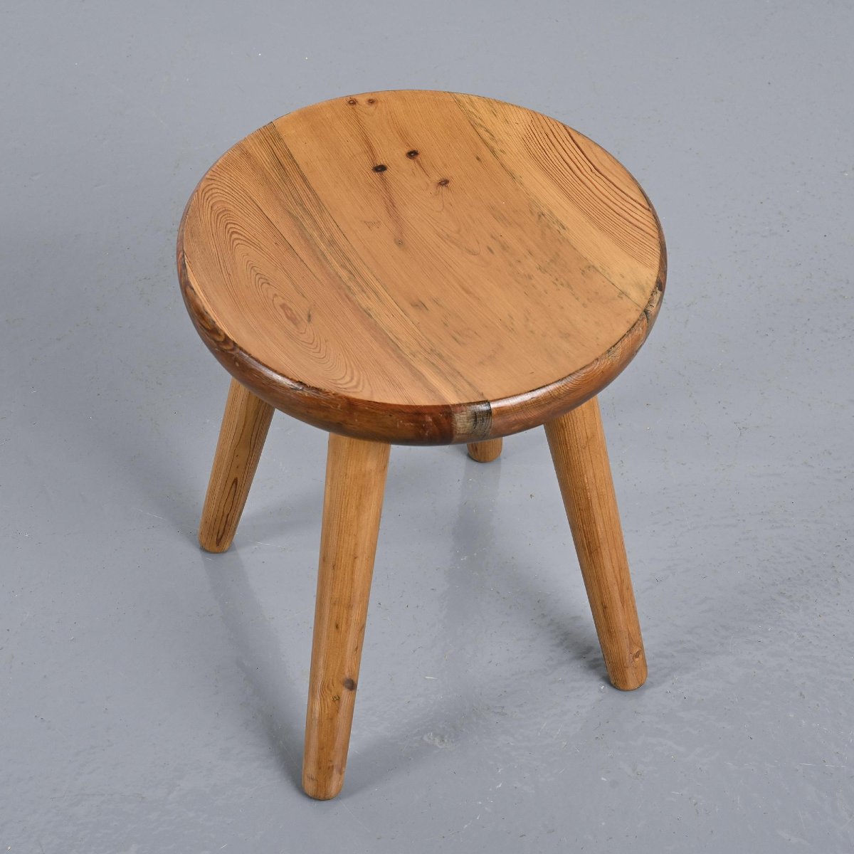  Pine Stool By René Martin, France, Circa 1965 -photo-2
