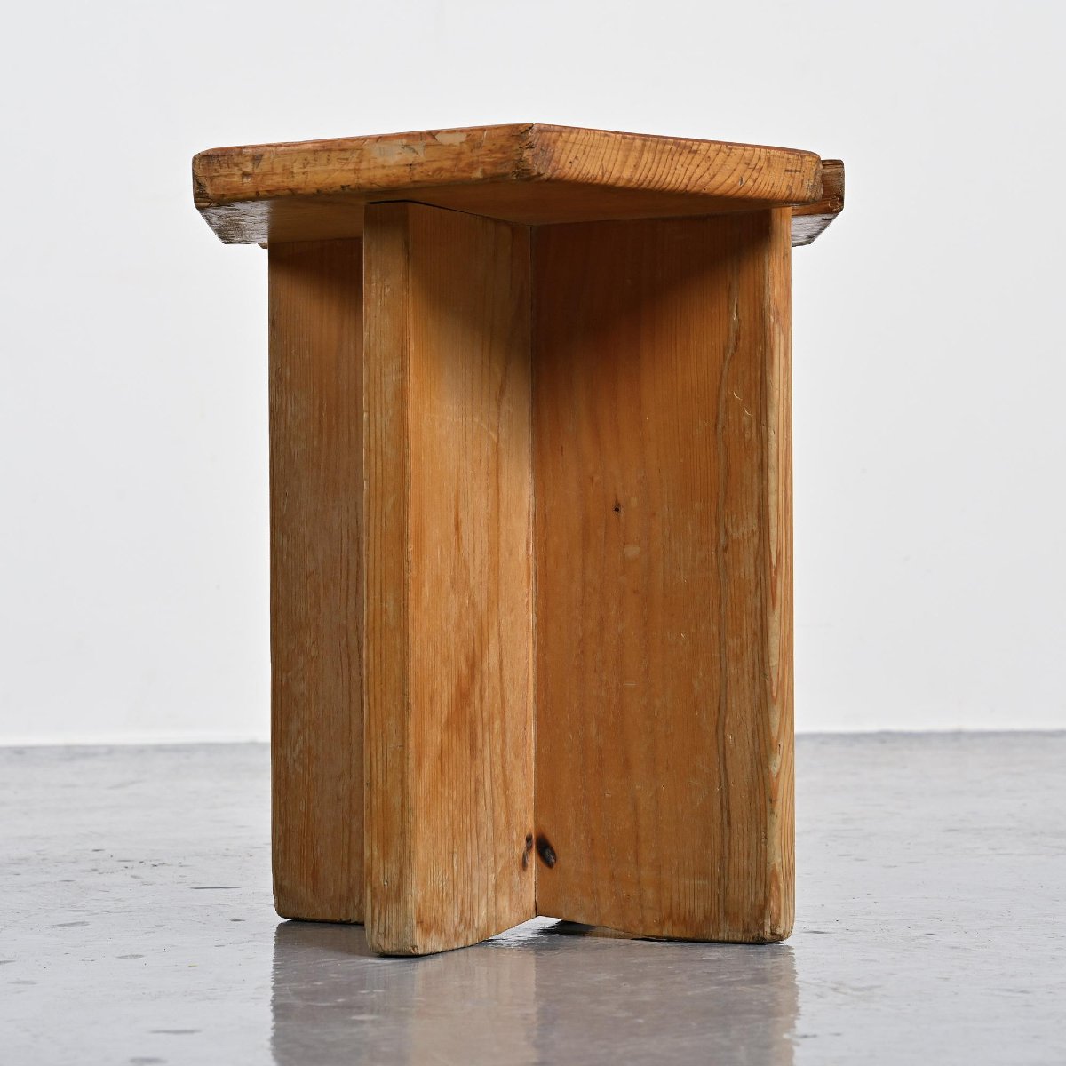 Tabouret par René Martin, Méribel Les Allues circa 1970-photo-4