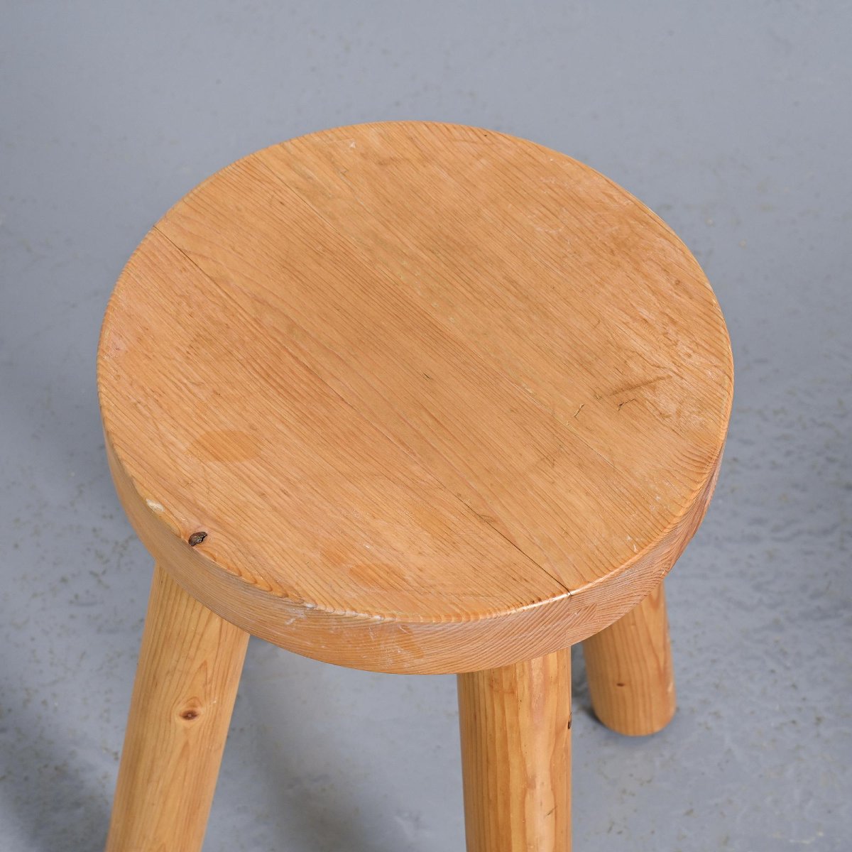 Pair Of Stools By René Martin, Méribel, Circa 1965-photo-4