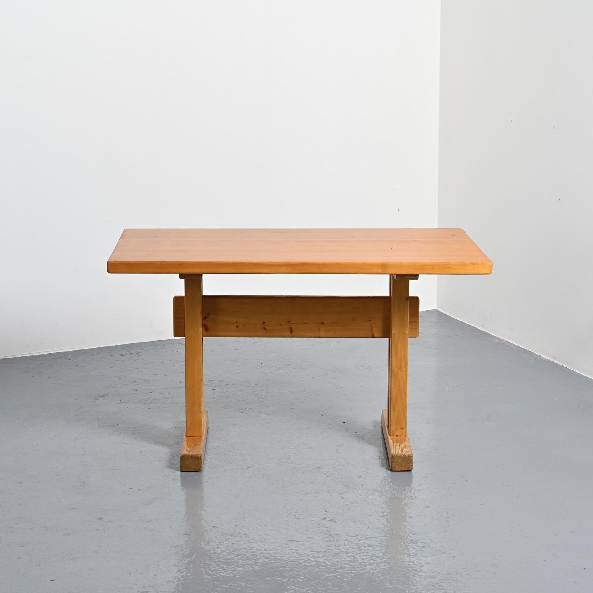 Pine Dining Table, Les Arcs, Circa 1970-photo-2