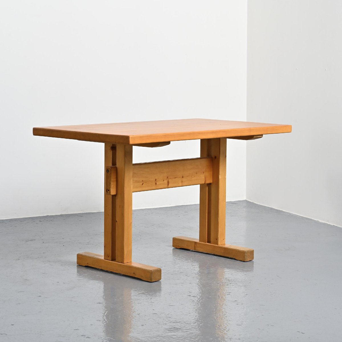 Pine Dining Table, Les Arcs, Circa 1970-photo-2