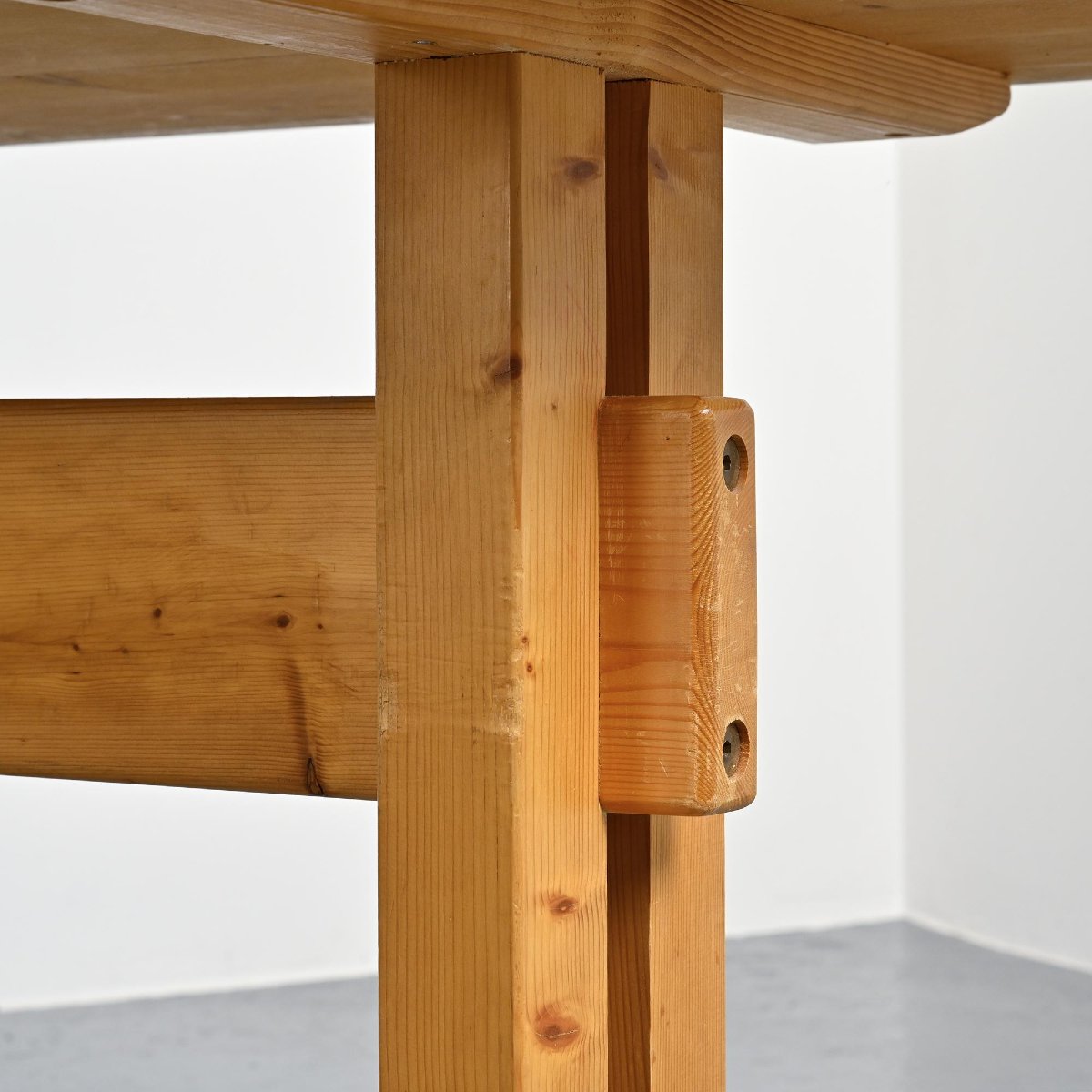 Pine Dining Table, Les Arcs, Circa 1970-photo-4