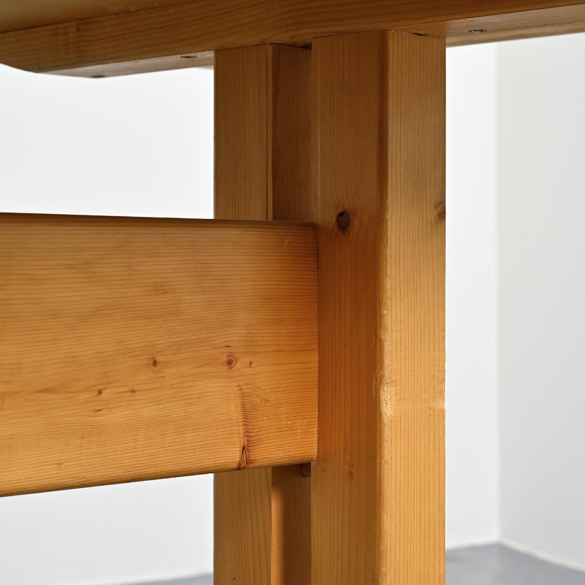 Pine Dining Table, Les Arcs, Circa 1970-photo-5