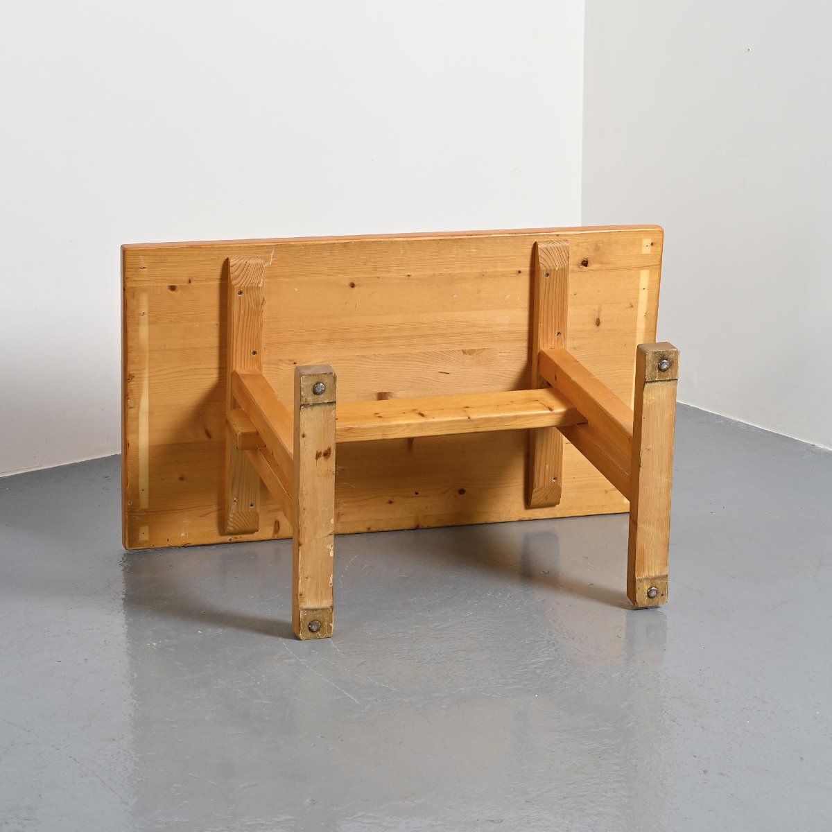 Pine Dining Table, Les Arcs, Circa 1970-photo-8